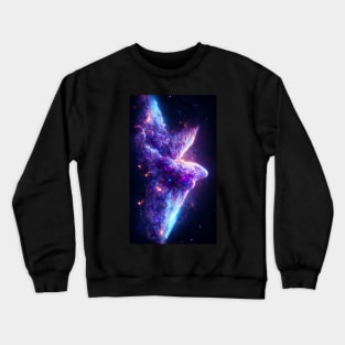 Galactic Wing - The Blue and Purple Nebula Crewneck Sweatshirt